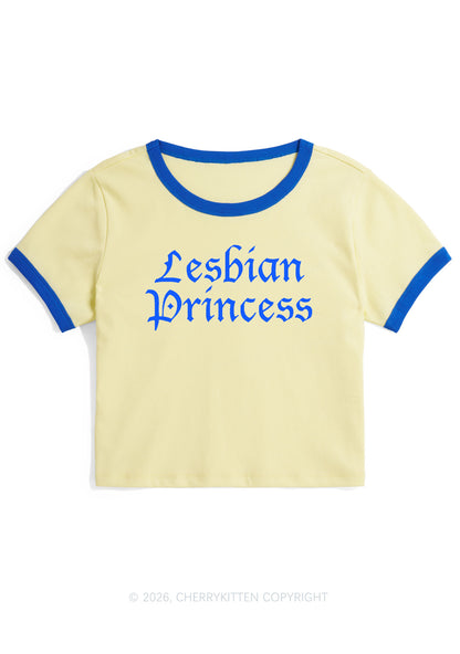 Lesbians Princess Pride Y2K Ringer Tee Cherrykitten