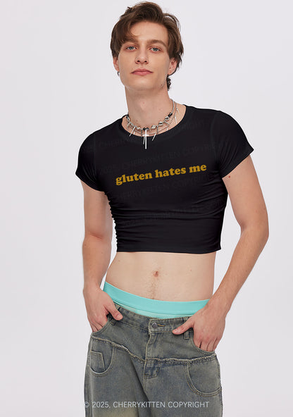 Gluten Hates Me Y2K Baby Tee Cherrykitten