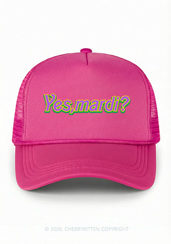 Yes Mardi Y2K Trucker Hat Cherrykitten