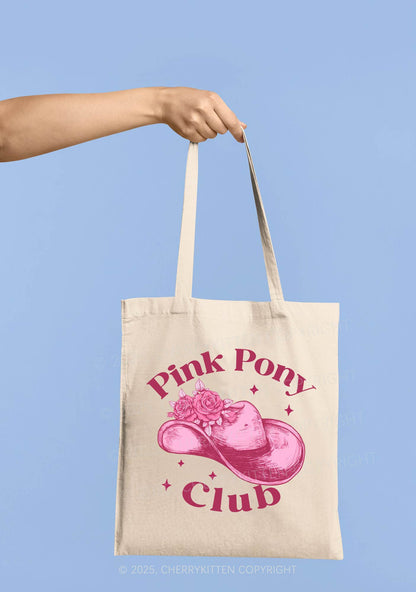 Pink Pony Club Y2K Canvas Tote Bag Cherrykitten