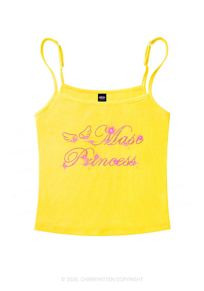 Rhinestone Masc Princess Pride Y2K Spaghetti Strap Cami Cherrykitten