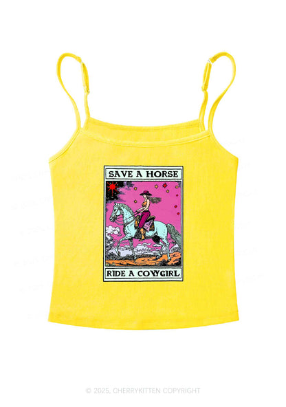 Save Horse Ride Cowgirl Pride Y2K Spaghetti Strap Cami Cherrykitten