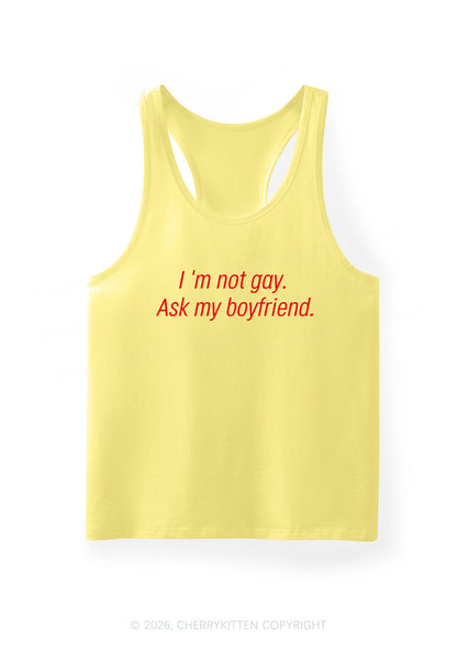 Im Not Gay Pride Y2K Men Racerback Tank Top Cherrykitten