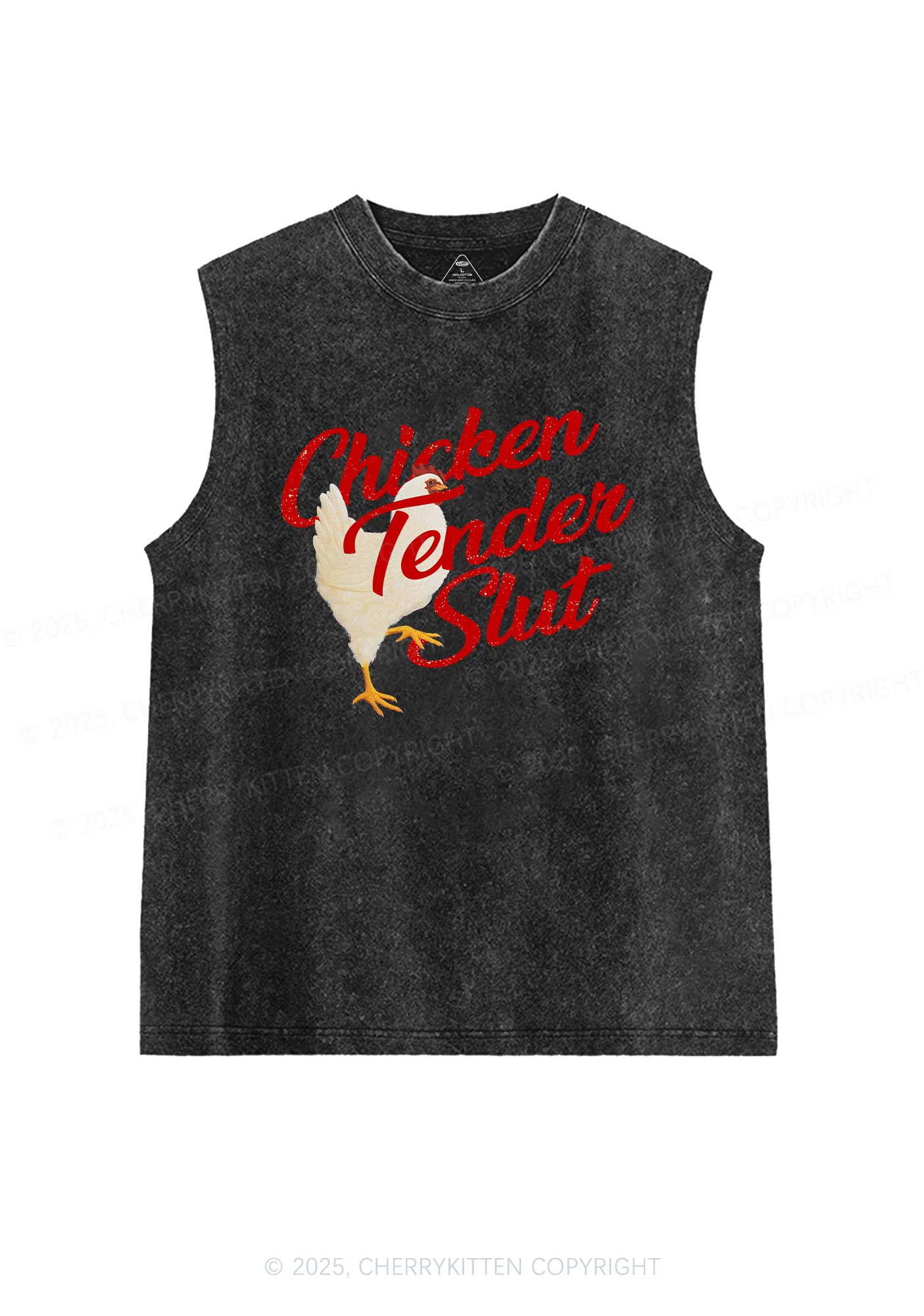 Chicken Tender Slxt Y2K Washed Muscle Tank Cherrykitten