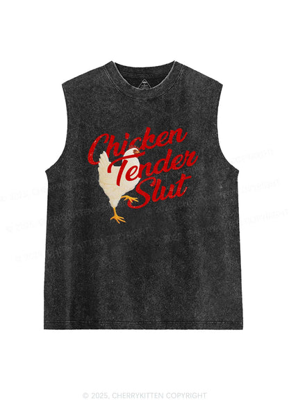 Chicken Tender Slxt Y2K Washed Muscle Tank Cherrykitten