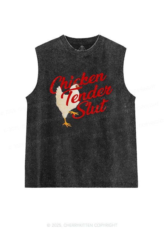 Chicken Tender Slxt Y2K Washed Muscle Tank Cherrykitten