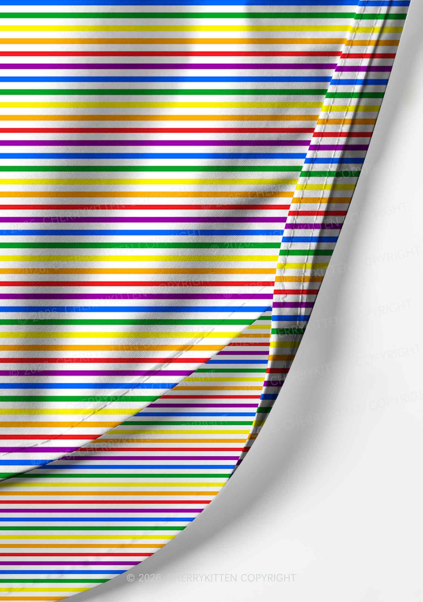 Rainbow Stripes Pride Y2K Print Men Beach Shorts Cherrykitten