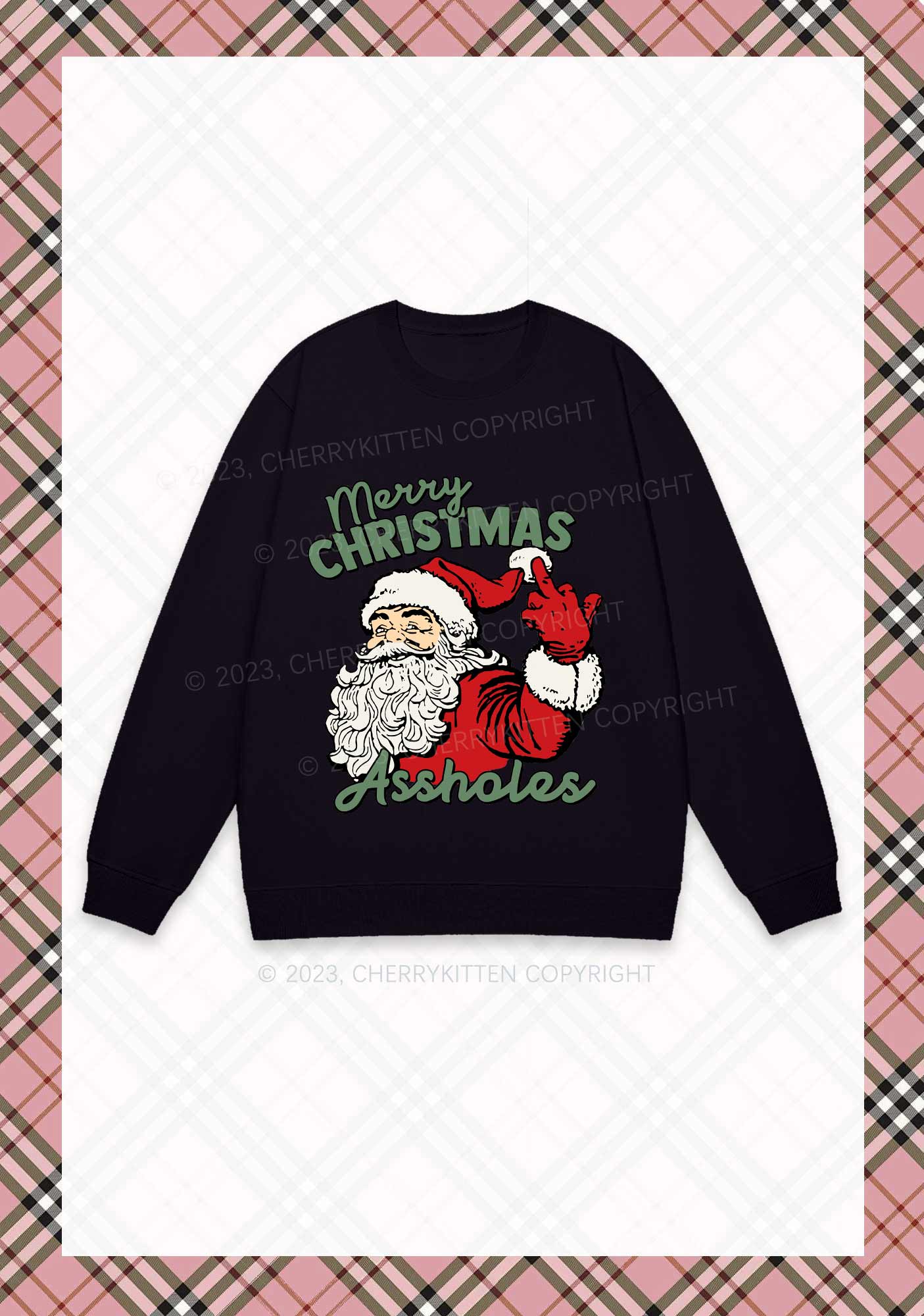 Merry Christmas Y2K Sweatshirt Cherrykitten
