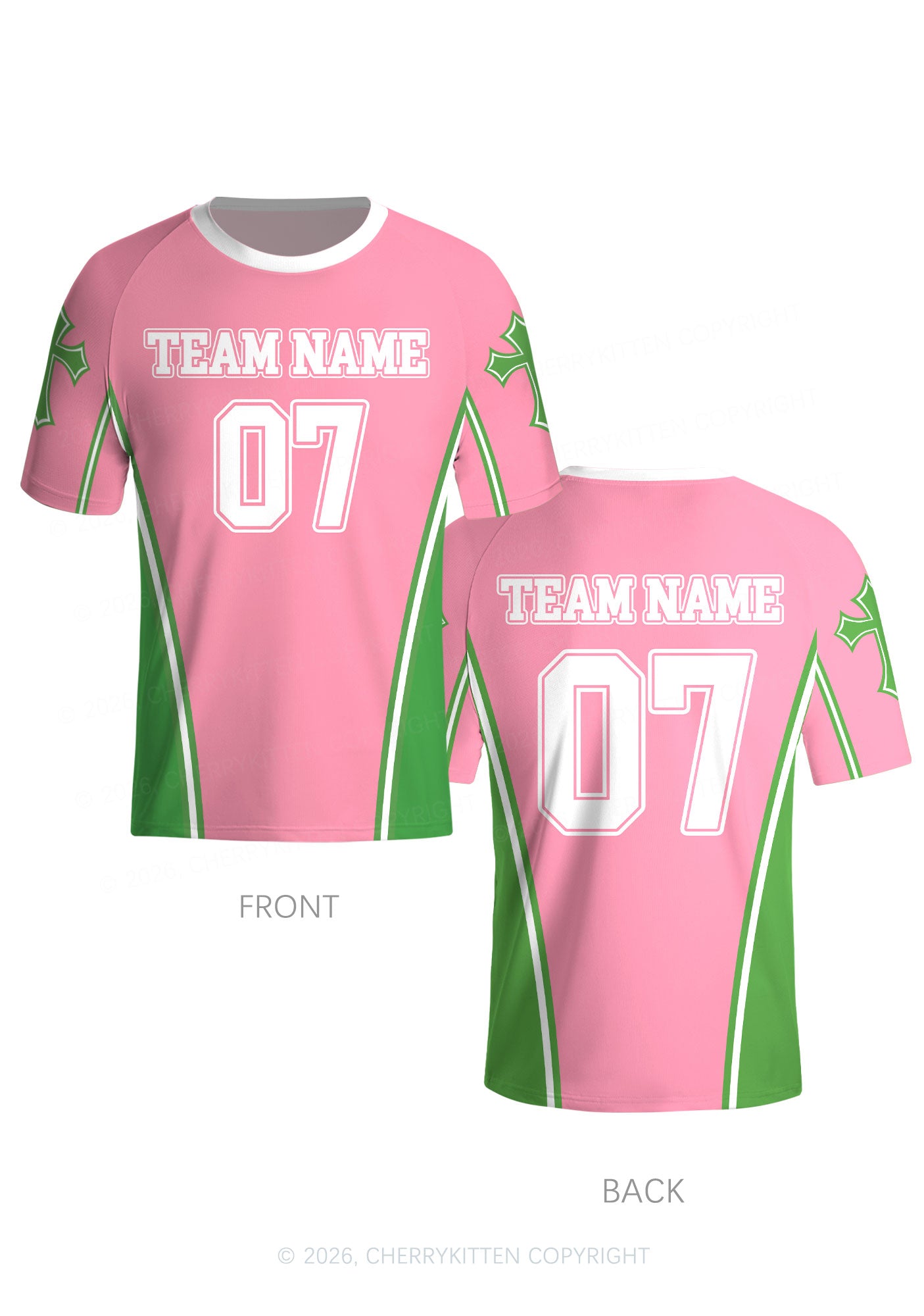 Custom Team Name Y2K Football Jersey Shirts Cherrykitten