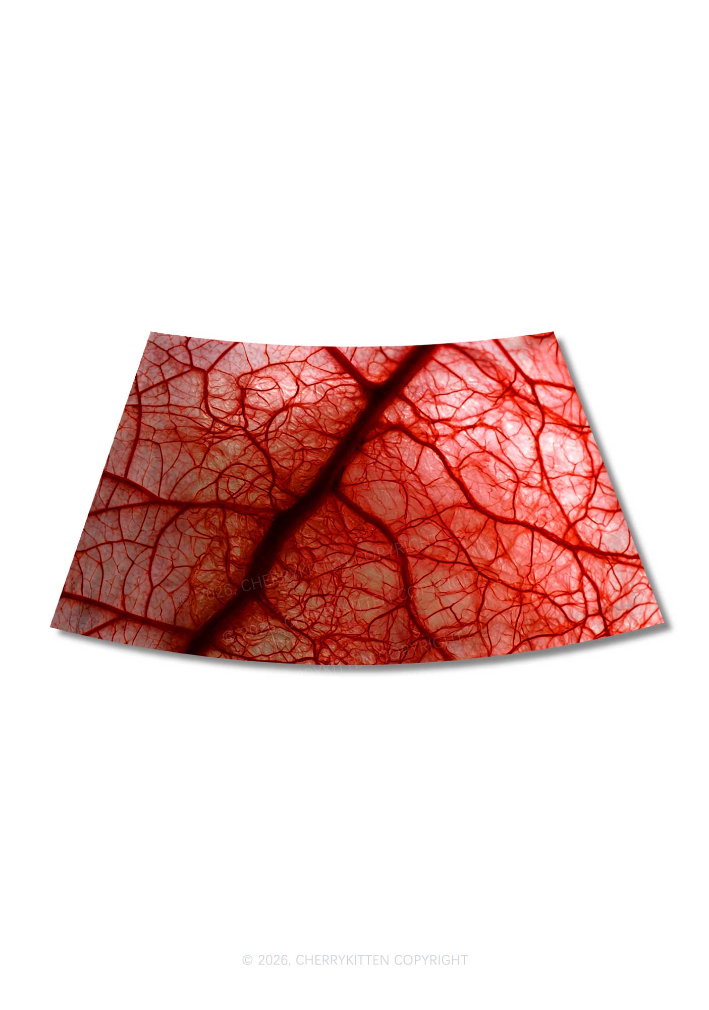 Halloween Red Blood Vessel Y2K Print Mini Skirt Cherrykitten