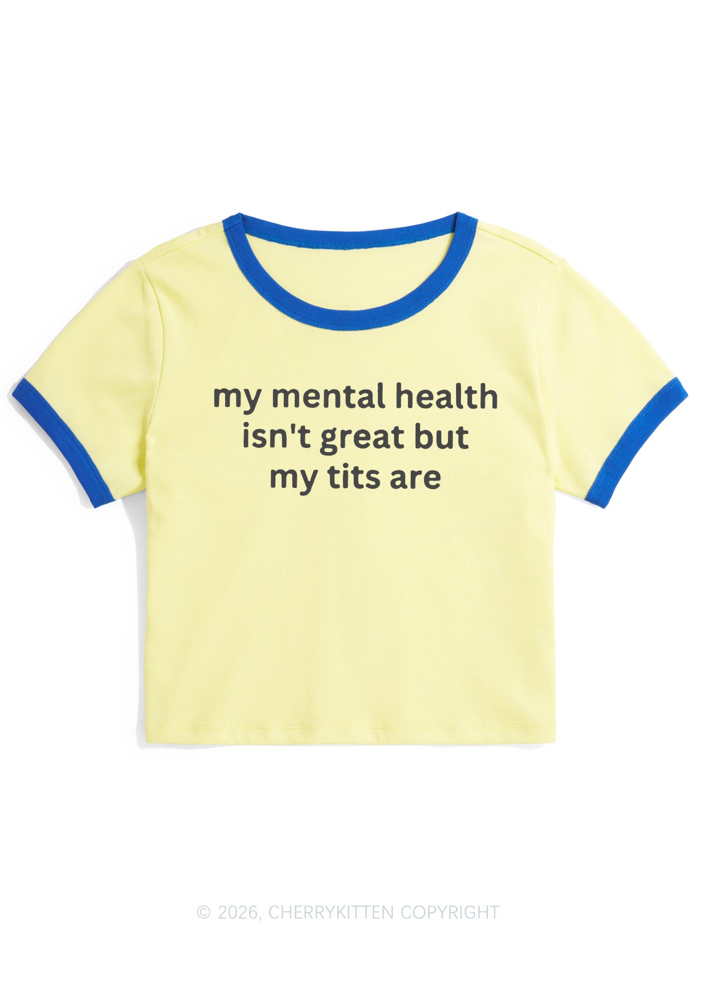 My Mental Health Isnt Great Y2K Ringer Tee Cherrykitten