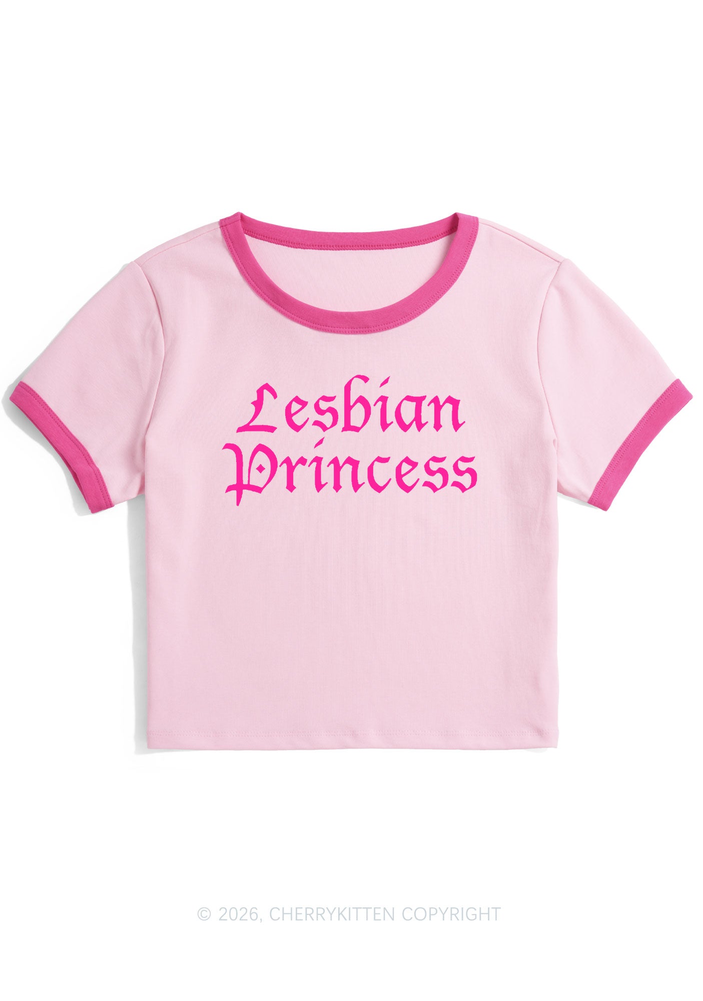 Lesbians Princess Pride Y2K Ringer Tee Cherrykitten