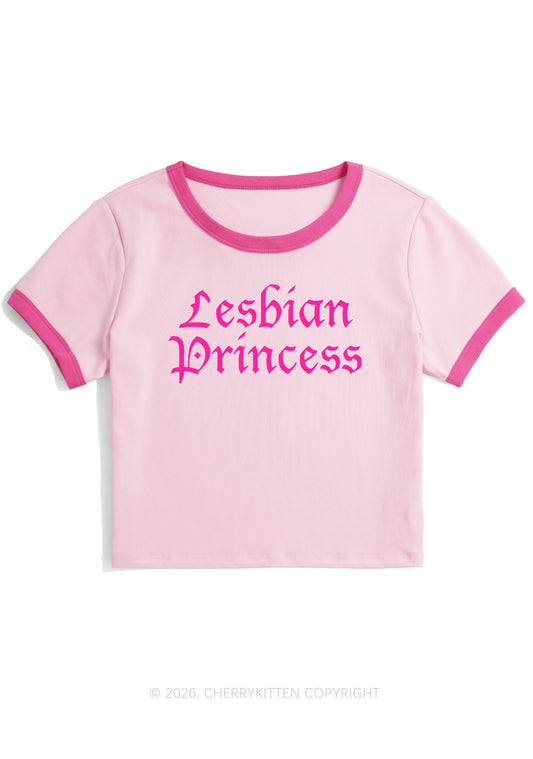Lesbians Princess Pride Y2K Ringer Tee Cherrykitten