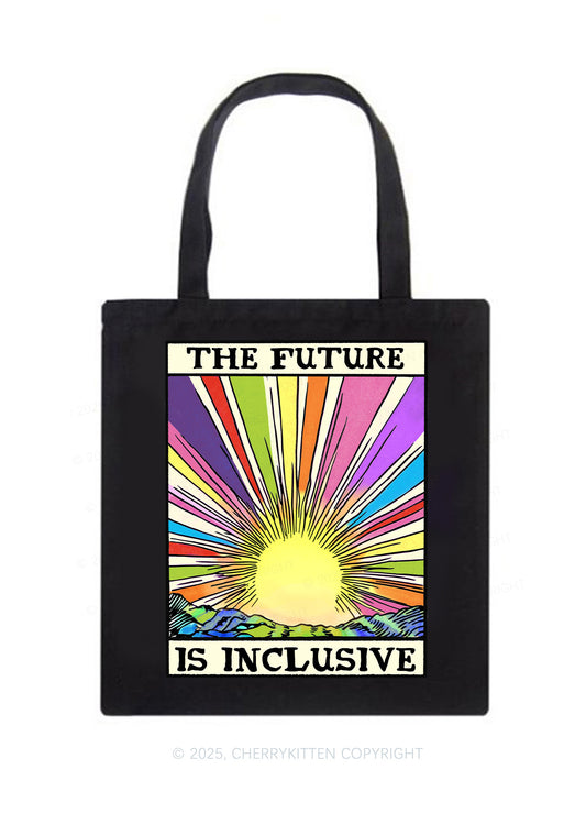 The Future Is Inclusive Pride Y2K Canvas Tote Bag Cherrykitten
