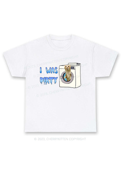 I Was Dirty Y2K Chunky Shirt Cherrykitten
