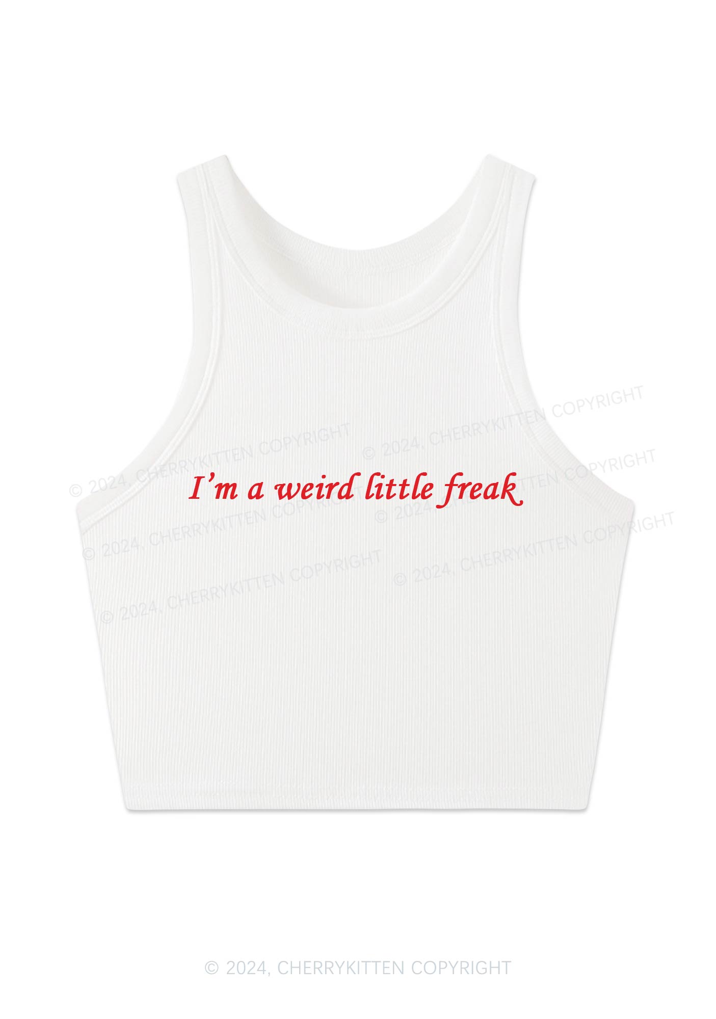 Weird Little Freak Y2K Crop Tank Top Cherrykitten