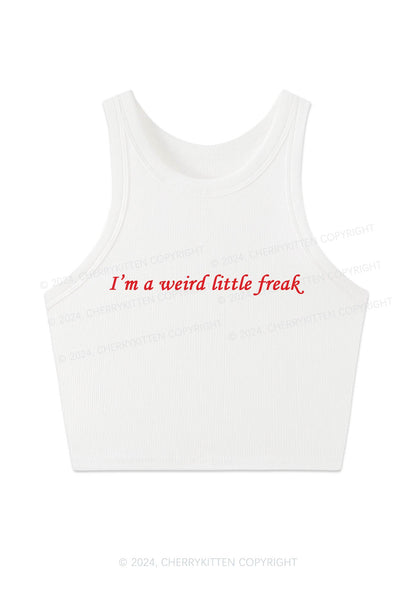 Weird Little Freak Y2K Crop Tank Top Cherrykitten