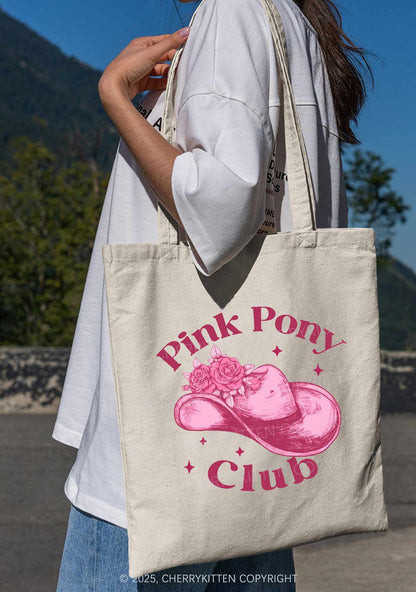 Pink Pony Club Y2K Canvas Tote Bag Cherrykitten
