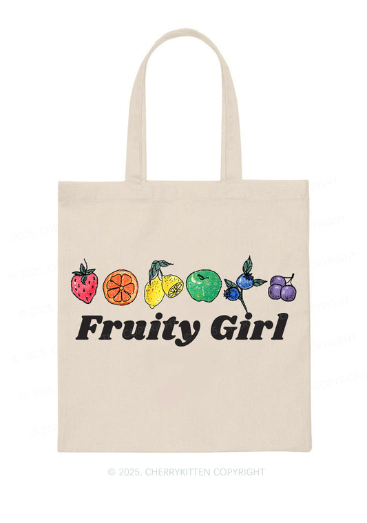 Fruity Girl Y2K Canvas Tote Bag Cherrykitten