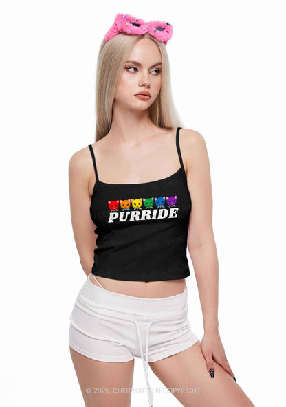 Purride Cat Pride Y2K Spaghetti Strap Cami Cherrykitte