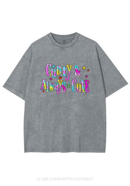 Cxxty Always Cute Y2K Shirts Washed Tee Cherrykitten