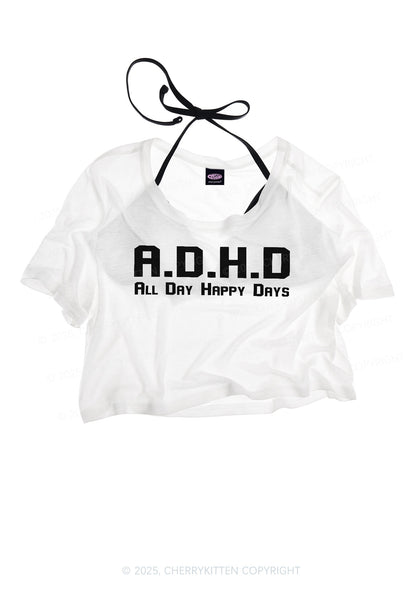All Day Happy Days Y2K Sheer Crop Tee Cherrykitten