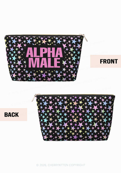 Black Alpha Male Y2K Makeup Bag Cherrykitten