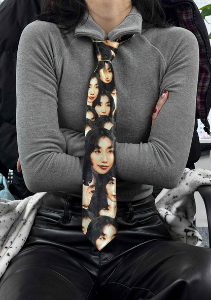 Custom Portrait Y2K Necktie Cherrykitten