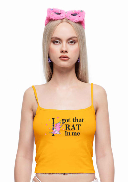 Got Rat In Me Y2K Spaghetti Strap Cami Cherrykitten