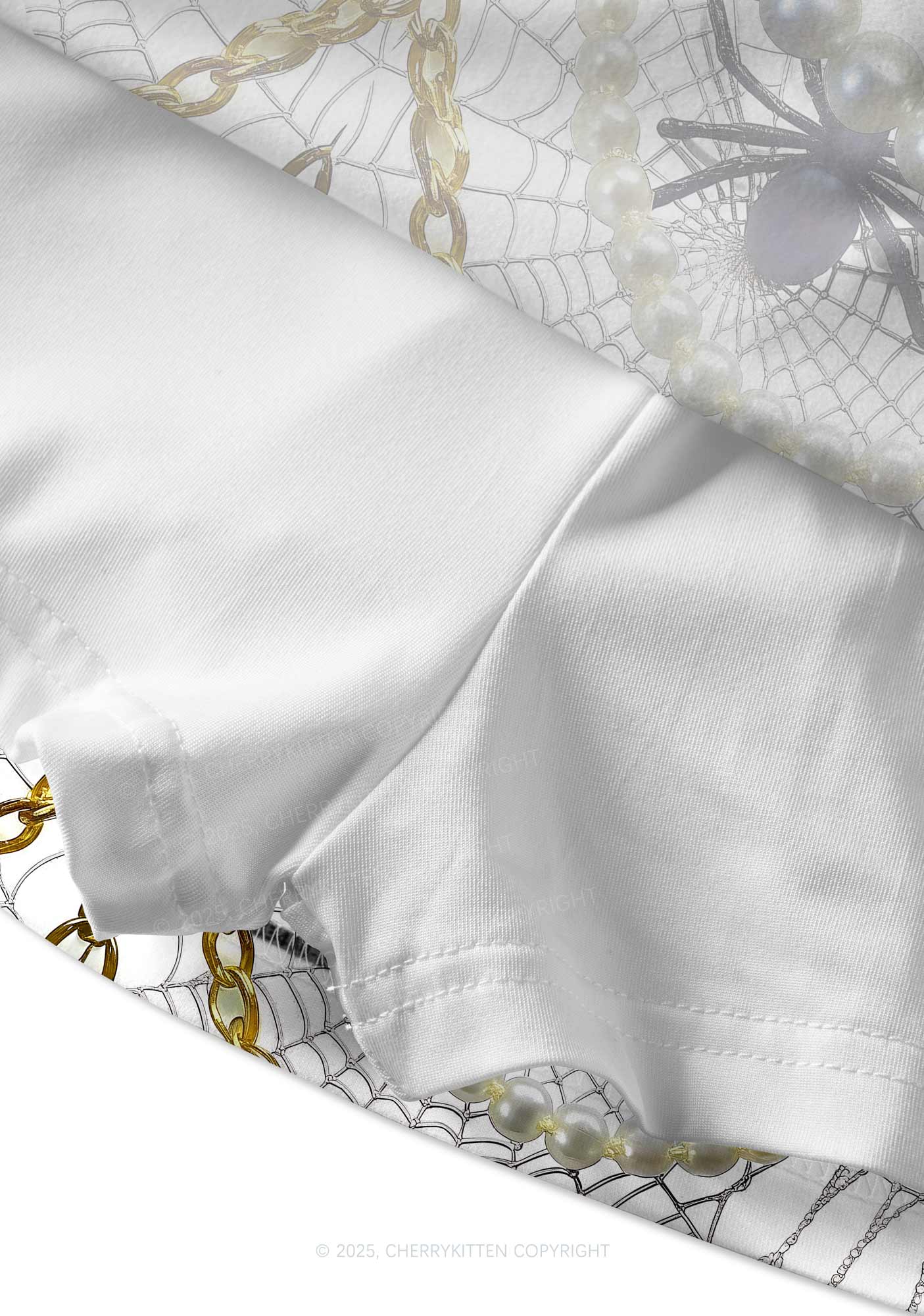 Jewelry Spider Web Y2K Print Mini Skirt Cherrykitten