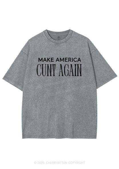 Make America Cxxt Again Y2K Shirts Washed Tee Cherrykitten