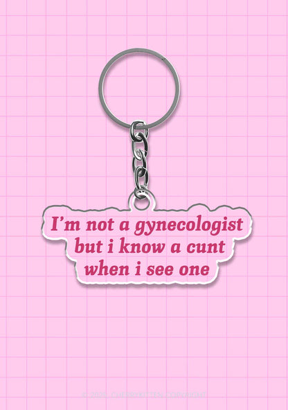 Im Not Gynecologist 1Pc Y2K Keychain Cherrykitten