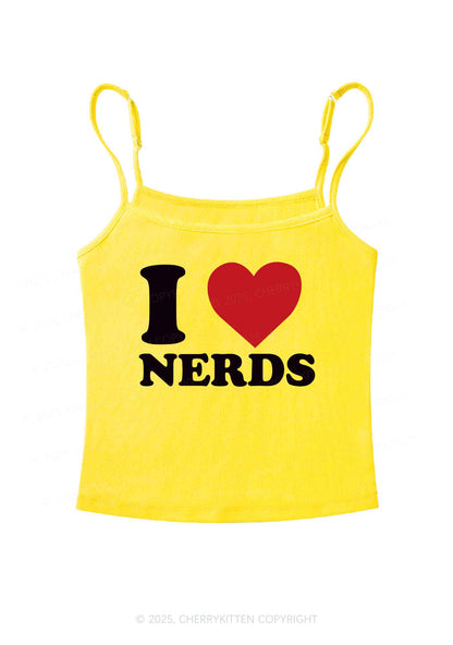 I Love Nerds Y2K Spaghetti Strap Cami Cherrykitten