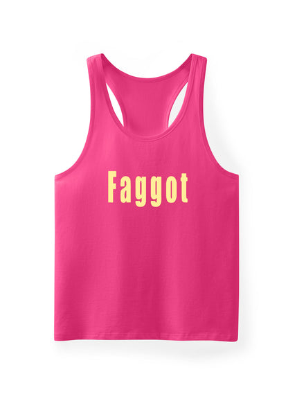 Pink Faggot Pride Y2K Men Racerback Tank Top Cherrykitten