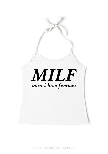 Man I Love Femme Pride Y2K Halter Neck Cami Cherrykitten