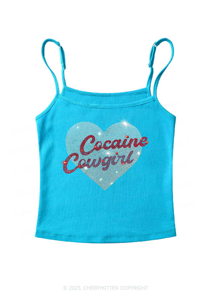 Rhinestone Cola Cowgirl Y2K Spaghetti Strap Cami Cherrykitten