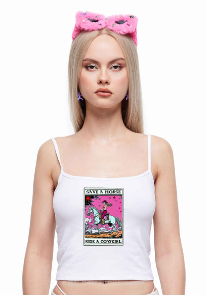 Save Horse Ride Cowgirl Pride Y2K Spaghetti Strap Cami Cherrykitten