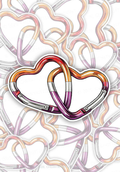 Carabiner Hearts Pride 1pc Y2K Sticker Cherrykitten