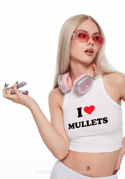 I Love Mullets Y2K Crop Tank Top Cherrykitten