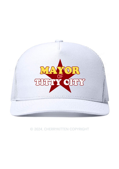 Mayor Of City Y2K Trucker Mesh Hat Cherrykitten