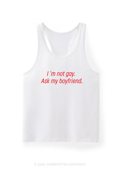 Im Not Gay Pride Y2K Men Racerback Tank Top Cherrykitten