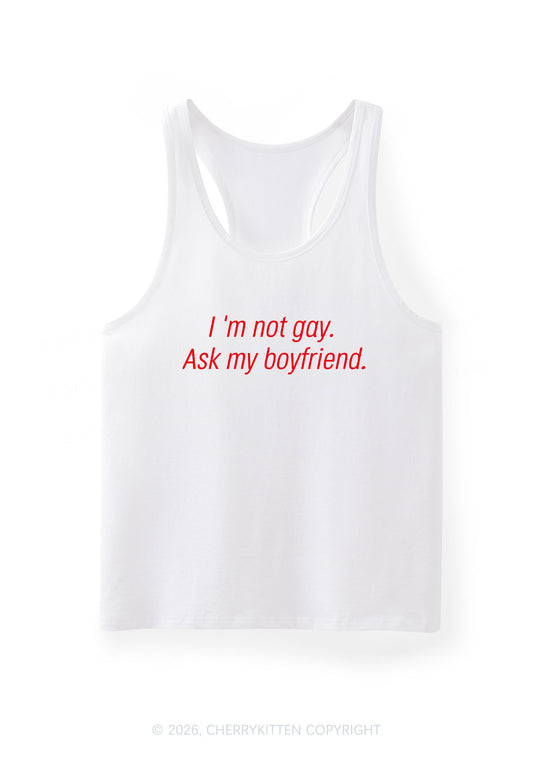 Im Not Gay Pride Y2K Men Racerback Tank Top Cherrykitten