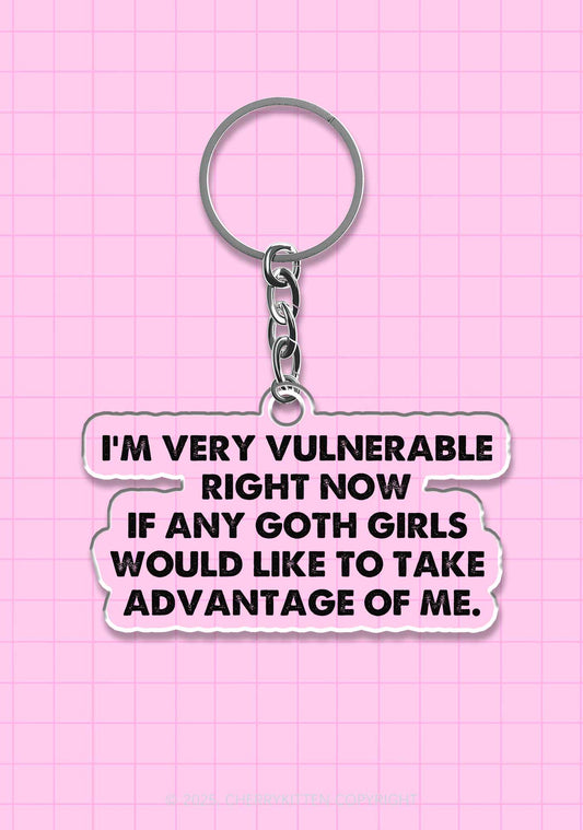 Im Vulnerable 1Pc Y2K Keychain Cherrykitten