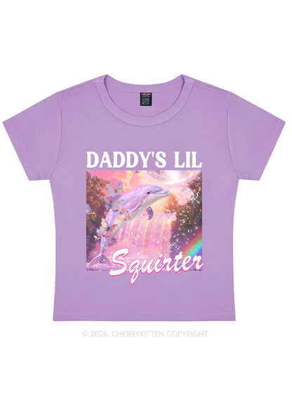 Daddys Lil Squirter Dolphin Y2K Baby Tee Cherrykitten