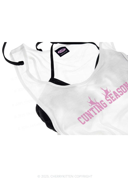 Cunting Season Y2K Sheer Boyfriend Tank Cherrykitten