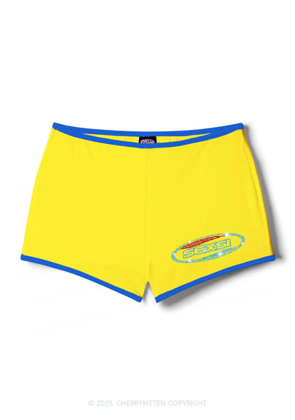 Rhinestone Sexsi Slogan Y2K Booty Shorts Cherrykitten