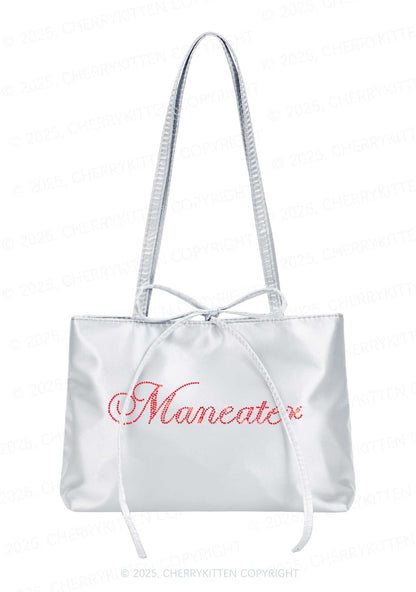 Rhinestone Maneater Y2K Satin Bags Cherrykitten