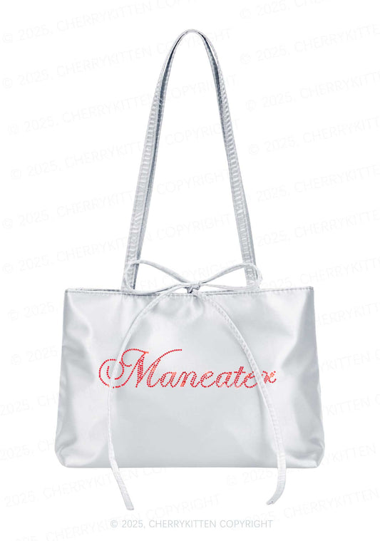 Rhinestone Maneater Y2K Satin Bags Cherrykitten