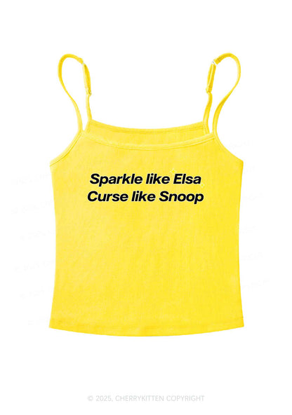 Sparkle Like Princess Y2K Spaghetti Strap Cami Cherrykitten