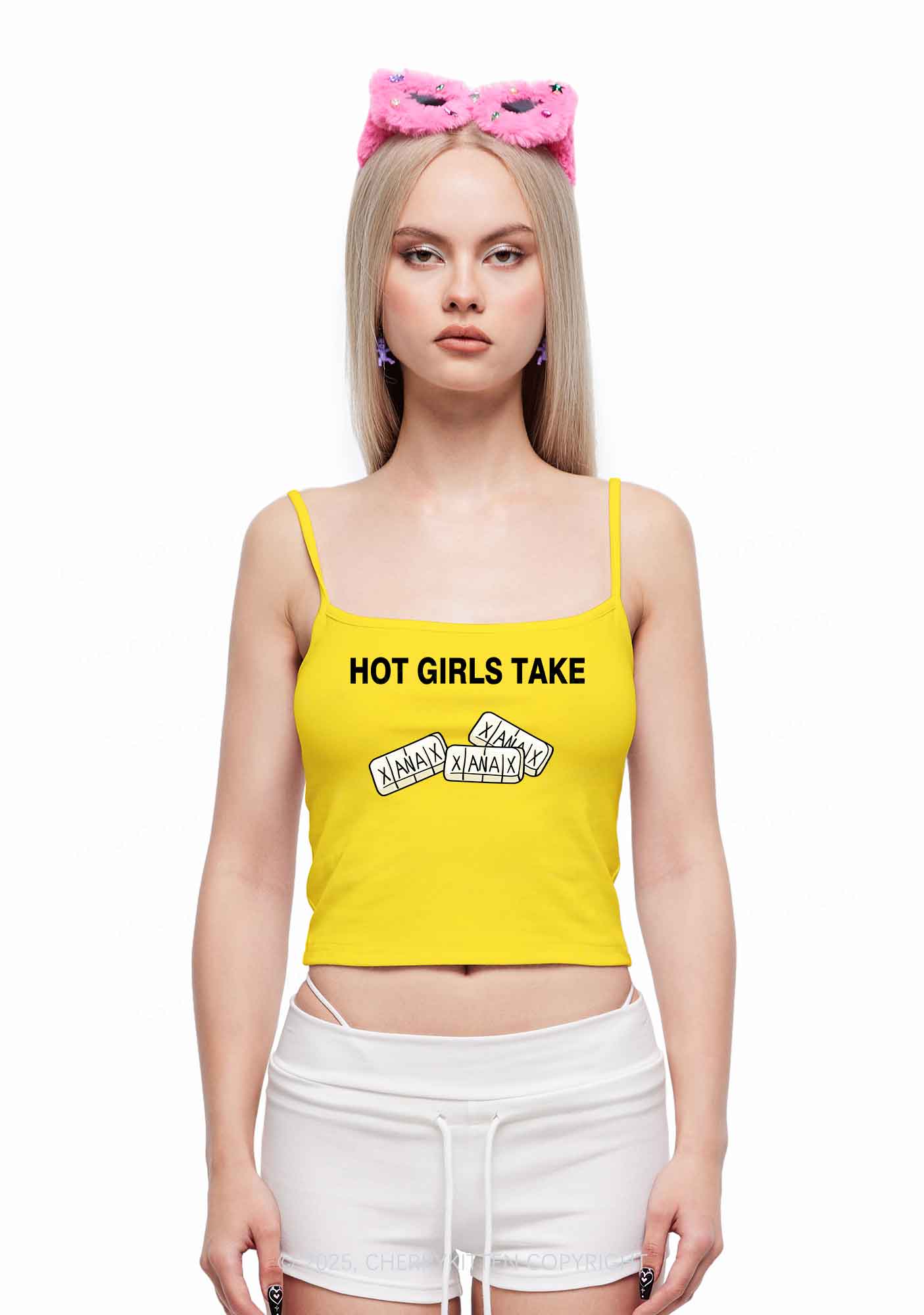 Hot Girls Take Xanax Y2K Spaghetti Strap Cami Cherrykitten
